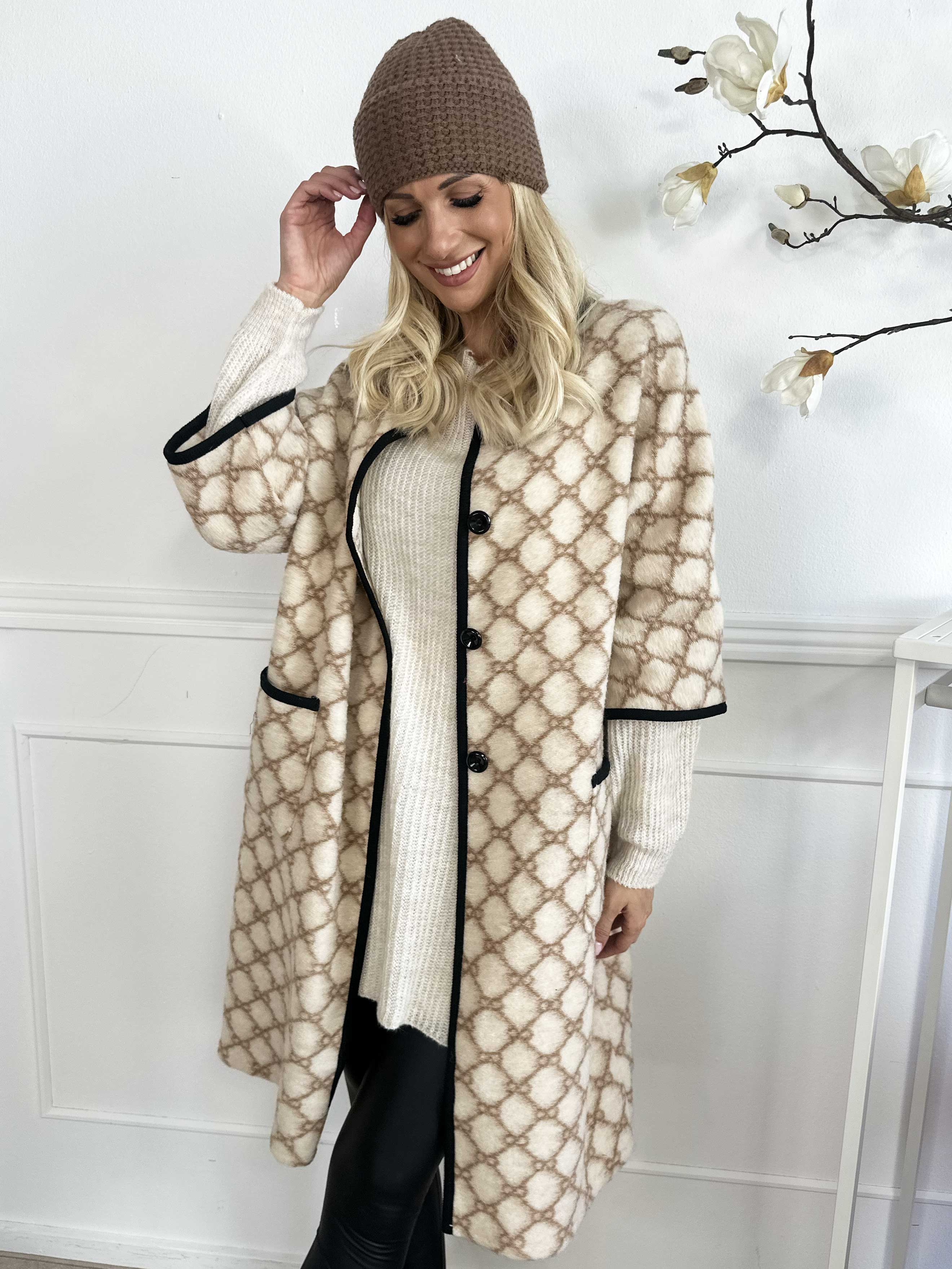 Arianna - Mønstret frakke